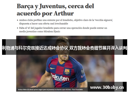 利物浦与科尔克兹接近达成转会协议 双方就转会费细节展开深入谈判 利物浦与科尔克兹接近达成转会协议 双方就转会费细节展开深入谈判